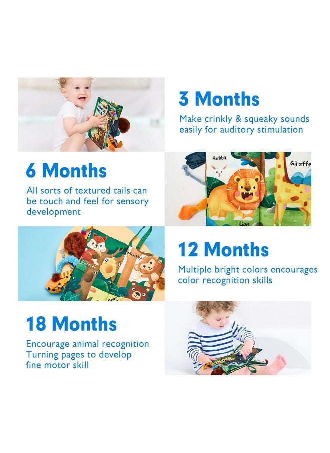 Baby Books 0-6 Months,Infant Tummy Time Toy High Contrast Sensory Baby Toys 6 To 12 Months Touch Feel Book Gift Christmas Stocking Stuffers For Boy Girl 0-3 Months Book Early Learning Toy