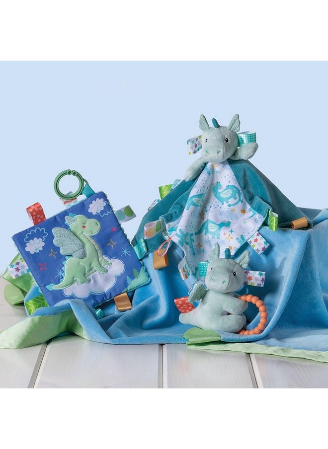Crinkle Me Toy With Baby Paper & Squeaker With Sensory Tags, 6.5 X 6.5-Inches, Drax Dragon