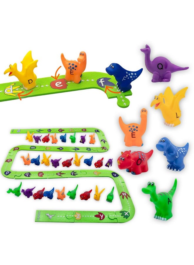 Dinosaur Alphabet Puzzle Track - Educational Toy For Kids Ages 3-5 - Abc Learning Game