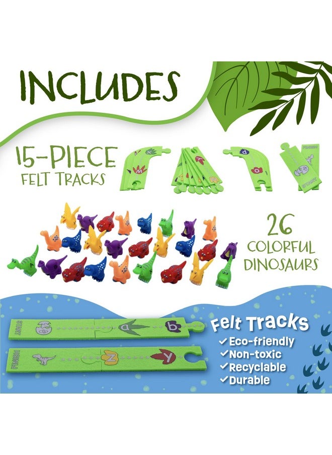 Dinosaur Alphabet Puzzle Track - Educational Toy For Kids Ages 3-5 - Abc Learning Game