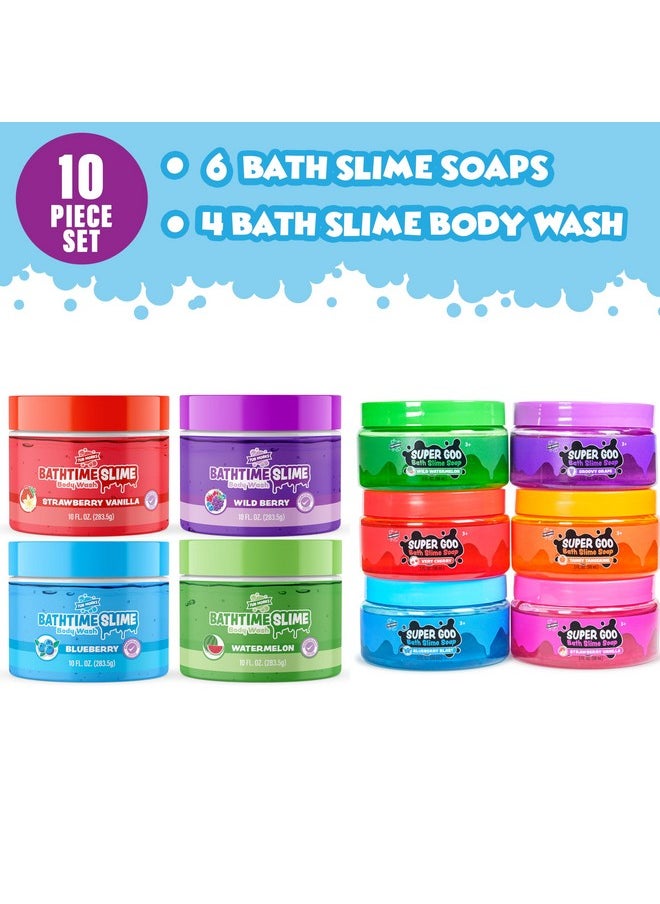 ® Bath Slime Kids Soap & Slime Body Wash, Variety Pack | Nontoxic | Stretchy, Squishy Slime Soap & Gooey, Playful Body Wash For Kids Bath | Sensory Fun Kids & Toddler Bath Toys (10 Piece Set)