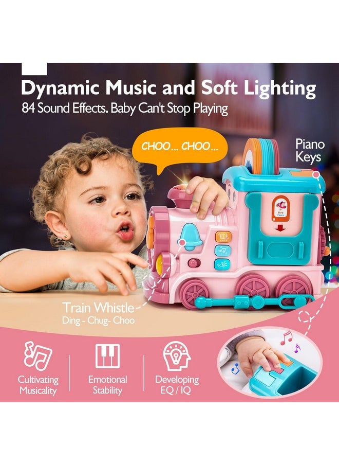 Toys For Ages 2-4 For Ages 1-4, 24-In-1 Musical Train With Talking Flash Cards - Bilingual Learning Toy (En/Es) For Girls, Fine Motor Skills Toy Fun Toddler Educational Gift