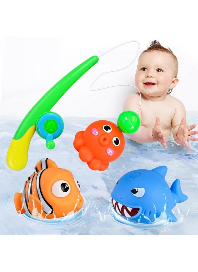 ™ Baby Bath Toy Set | Magnetic Fishing Toy Water Table Bathtub Kiddie Party Toy Fishing Pole Rod, Mold-Free Soft Rubber Floating Fish, Toddler Bath Game Gifts Age 18 Months 3 4 5 6 Year Old