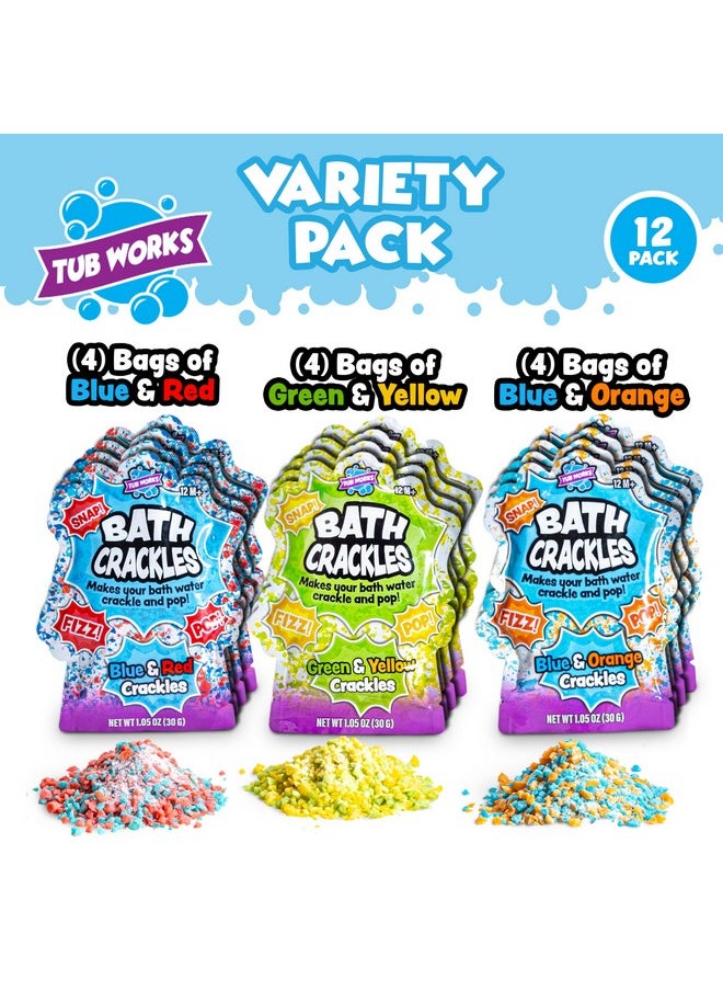 ® Bath Crackles Bath Toy, Variety 12 Pack | Nontoxic & Fragrance-Free | Makes Bath Water Crackle & Pop For A Unique Kids Bath | Swirl Water For Fizzy Fun | Sensory Kids & Toddler Bath Toys