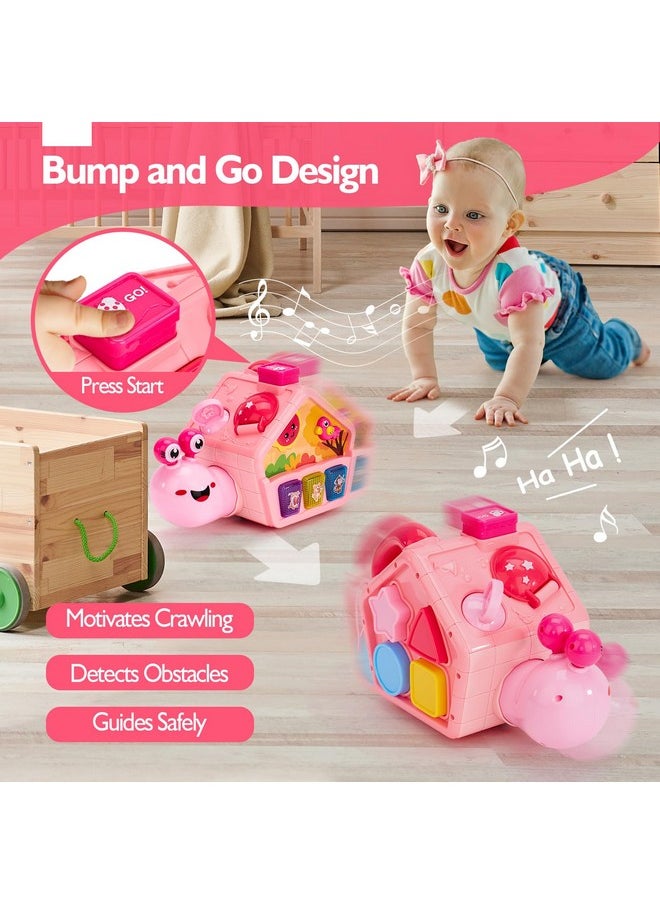 Baby Toys 6-12 Months, 10 In 1 Musical Crawling Snail Toys 6-18 Month Toys For 1 Year Old Girl Gifts, Montessori Toddler Toy Age 1-2 With Bilingual Learning, 1St Birthday Girl Gifts