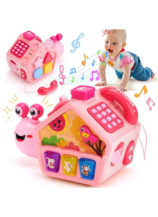 Baby Toys 6-12 Months, 10 In 1 Musical Crawling Snail Toys 6-18 Month Toys For 1 Year Old Girl Gifts, Montessori Toddler Toy Age 1-2 With Bilingual Learning, 1St Birthday Girl Gifts