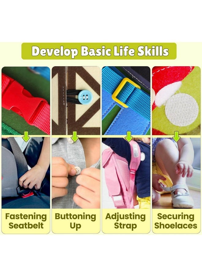 Busy Book For Toddlers 1-3, Farm Busy Board Montessori Toy For 1 2 3 4 Years Kids Boy Girl, Preschool Learning Activities Developing Sensory Board, Car Rides Airplane Toddler Travel Toys