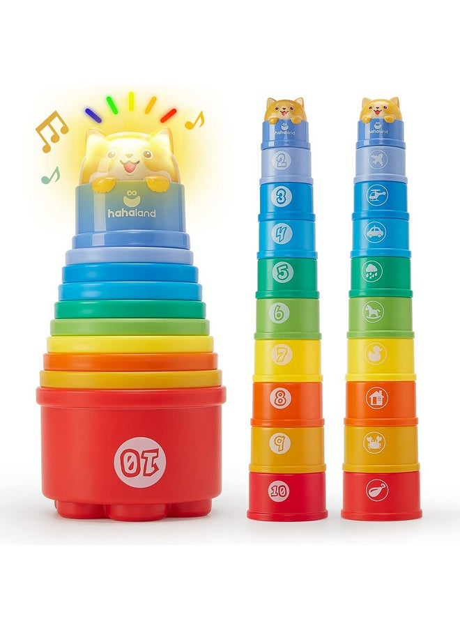 Stacking Toys For Toddlers 1-3 - Stacking Cups - Toddler Toys Age 1-2 Learning Montessori Toys For 1 Year Old Boy Birthday Gift Baby Toys 12-18 Months