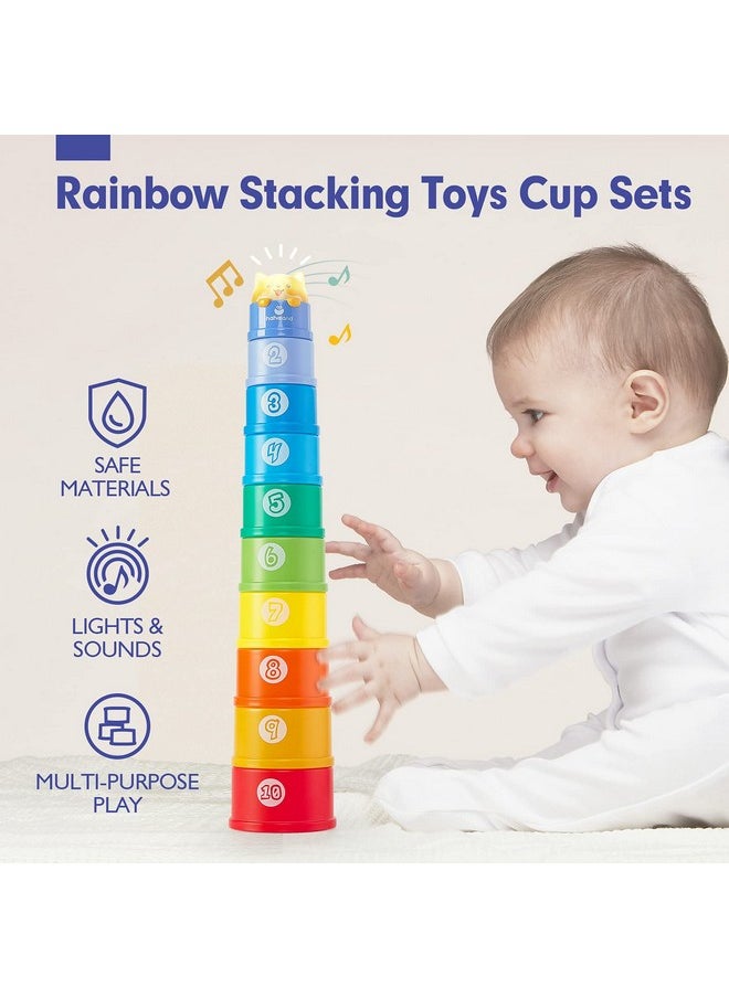 Stacking Toys For Toddlers 1-3 - Stacking Cups - Toddler Toys Age 1-2 Learning Montessori Toys For 1 Year Old Boy Birthday Gift Baby Toys 12-18 Months