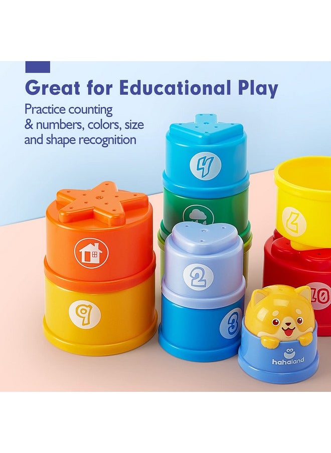 Stacking Toys For Toddlers 1-3 - Stacking Cups - Toddler Toys Age 1-2 Learning Montessori Toys For 1 Year Old Boy Birthday Gift Baby Toys 12-18 Months