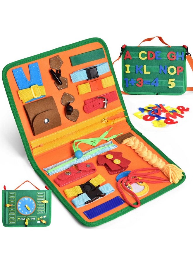 Busy Board Montessori Toys For 1 2 3 4 Year Old Boy & Girl Birthday Gifts, Busy Book For Toddlers 1-3, Toddler Autism Sensory Board Toddler Travel Toys Fine Motor Skills