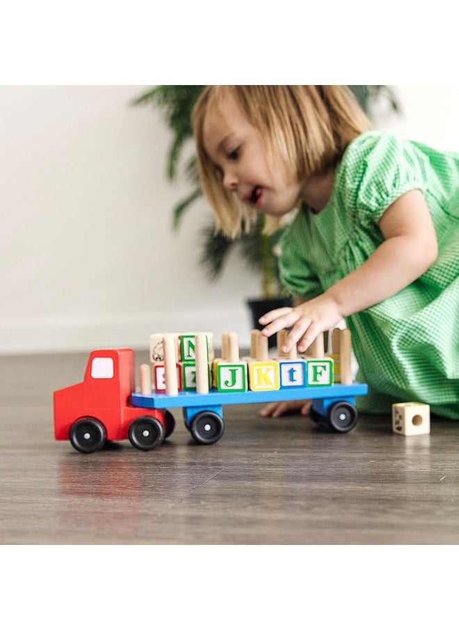 Alphabet Blocks Wooden Truck Educational Toy