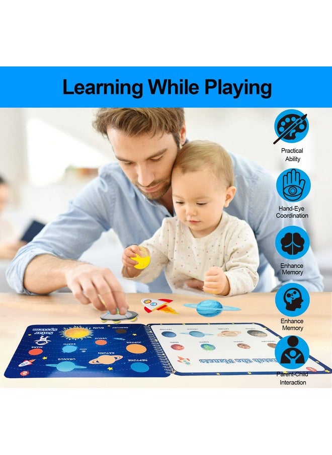 Preschool Montessori Toys For Toddlers Space Busy Book Learning Toys For Kids Toddlers Preschool Learning Activities Autism Sensory Educational Toys For Boys & Girls Christmas Birthday Gifts