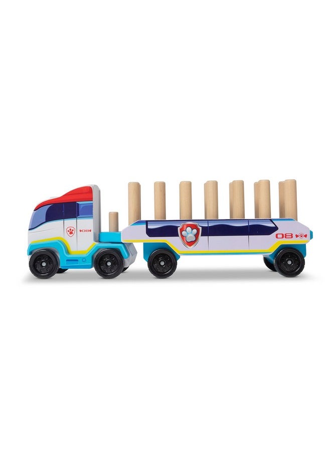 Paw Patrol Wooden Abc Block Truck (33 Pieces) Sort And Stack Toys Alphabet Blocks For Toddlers Vehicle Toys For Kids Ages 3+ 34.93 Cm X 17.78 Cm X 10.03 Cm