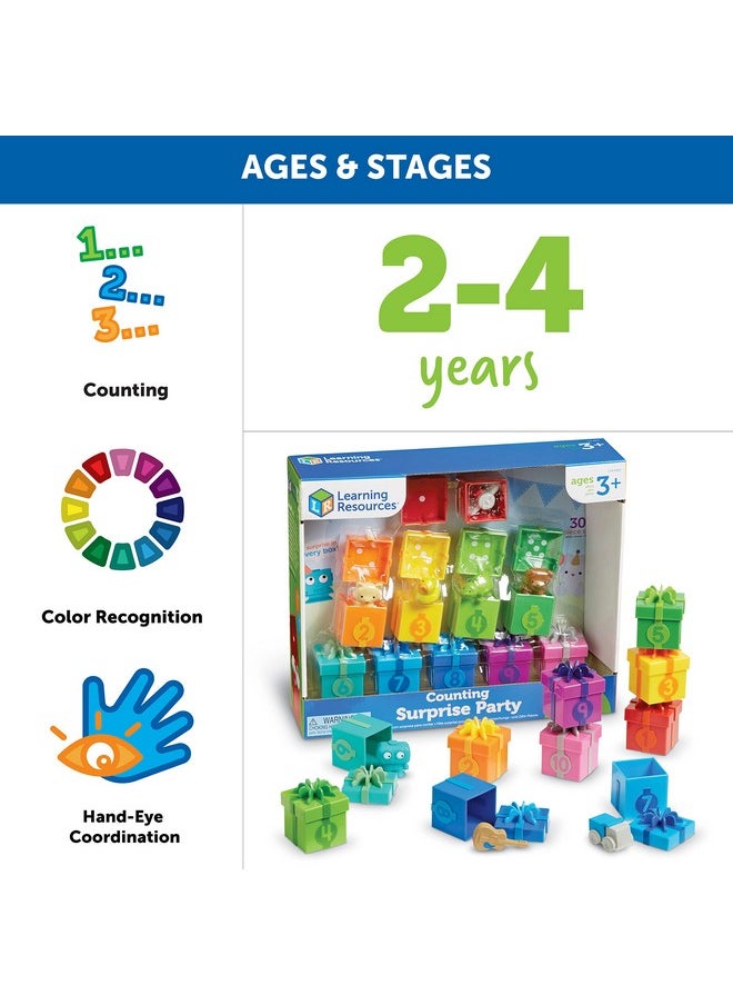 Counting Surprise Party Homeschool Fine Motor Counting & Sorting Toy Ages 3+