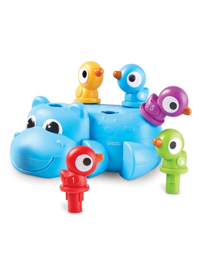 Huey The Fine Motor Hippo Fine Motor Toy For Toddlers Develops Counting And Color Recognition Educational Toys For Toddlers 7 Pieces Ages 18 Mos+