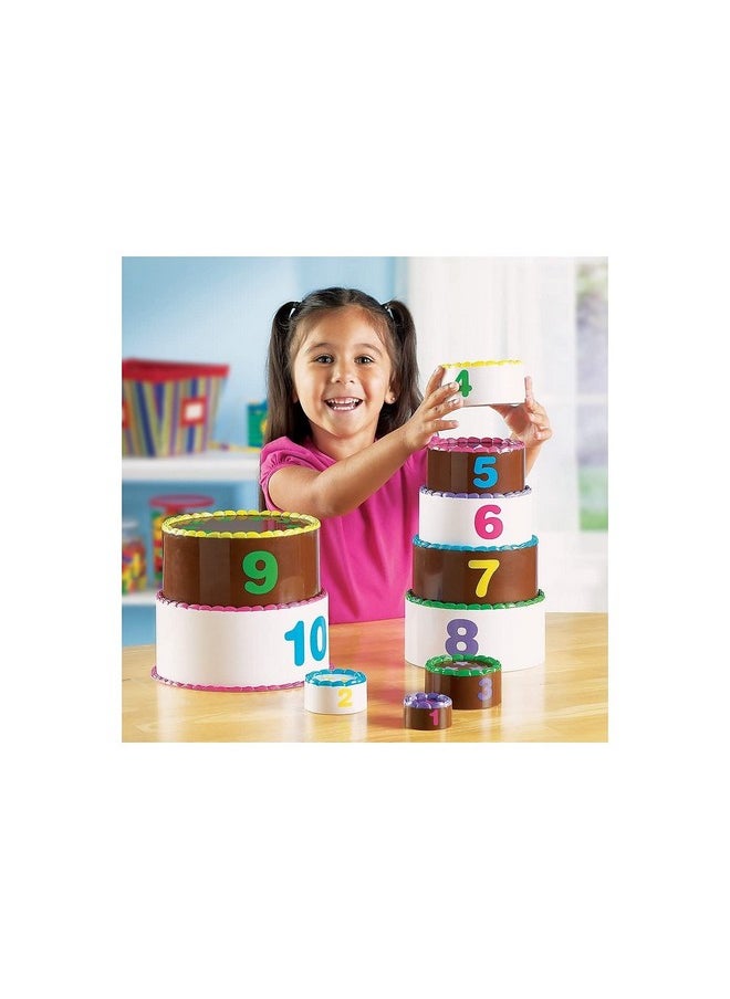 Stack And Count Layer Cake 10 Pieces Ages 18+ Months Toddler Learning Toys Early Stacking And Counting Skills For Toddlers