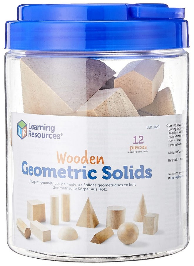 Ler0120 Hardwood Geometric Solids 12Pk