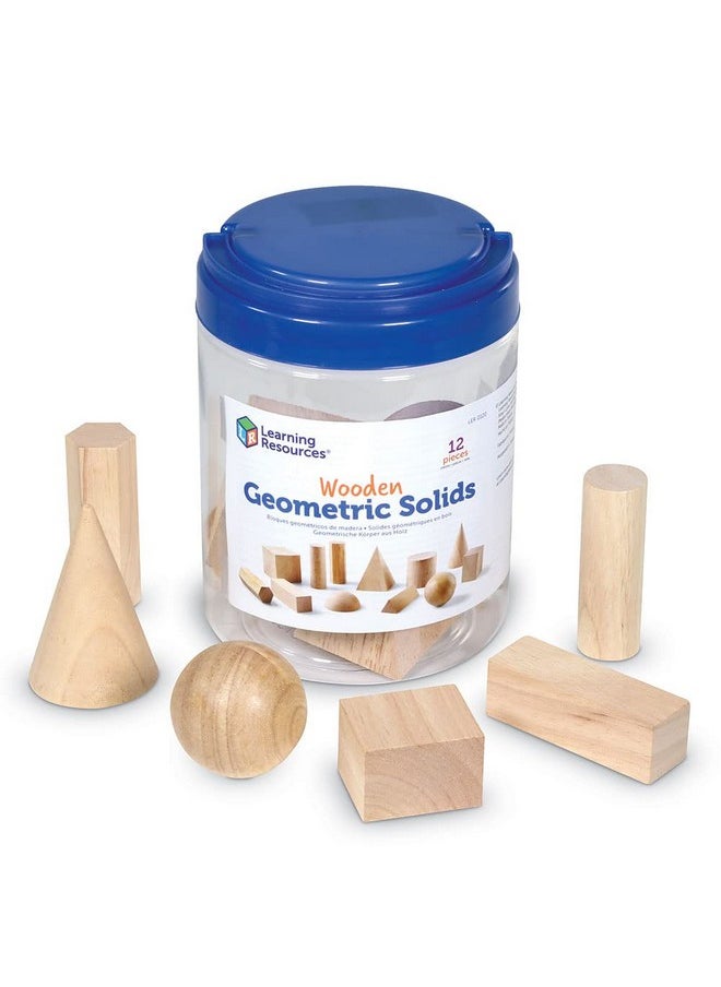 Ler0120 Hardwood Geometric Solids 12Pk