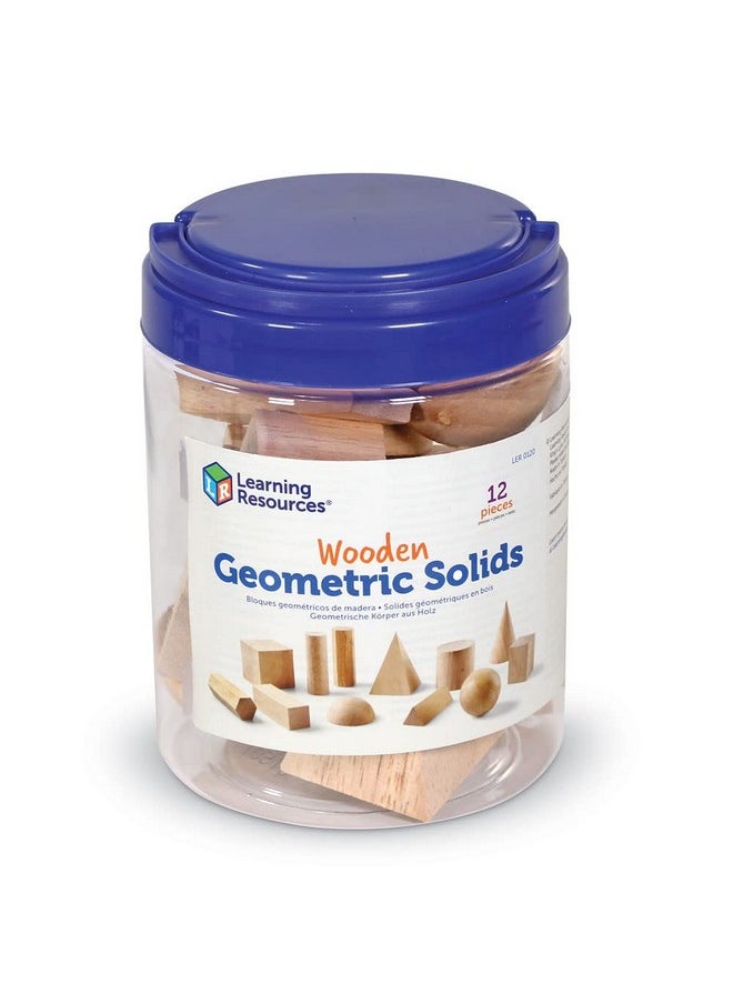 Ler0120 Hardwood Geometric Solids 12Pk