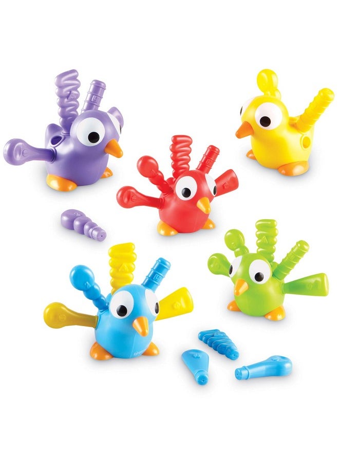 Fine Motor Peacock Pals 5 Pieces Ages 18+ Months Toddler Learning Toys Fine Motor And Sensory Toys