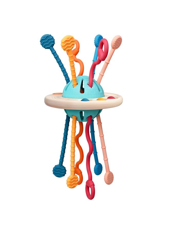 Montessori Toys For Baby 1+ Years Old Sensory Toys For Toddlers 13 Silicone Baby Teething Strings Travel Toy For 18+ Months Gift For Baby Shower Infants Car Seat High Chair (Bright Colors)