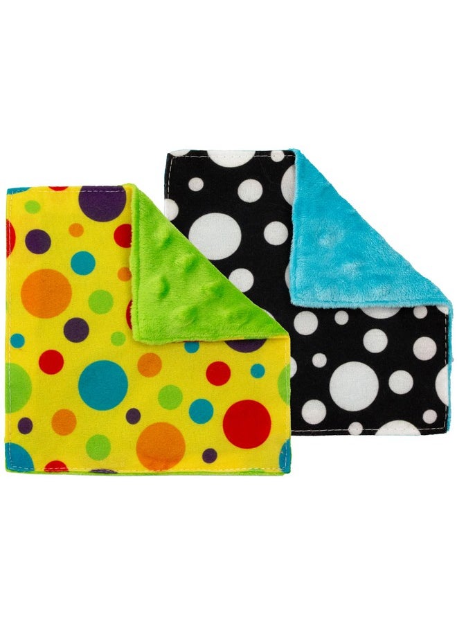 Crinkle Squares Baby Toys 6 Inch X 6 Inch Dots 2 Pack