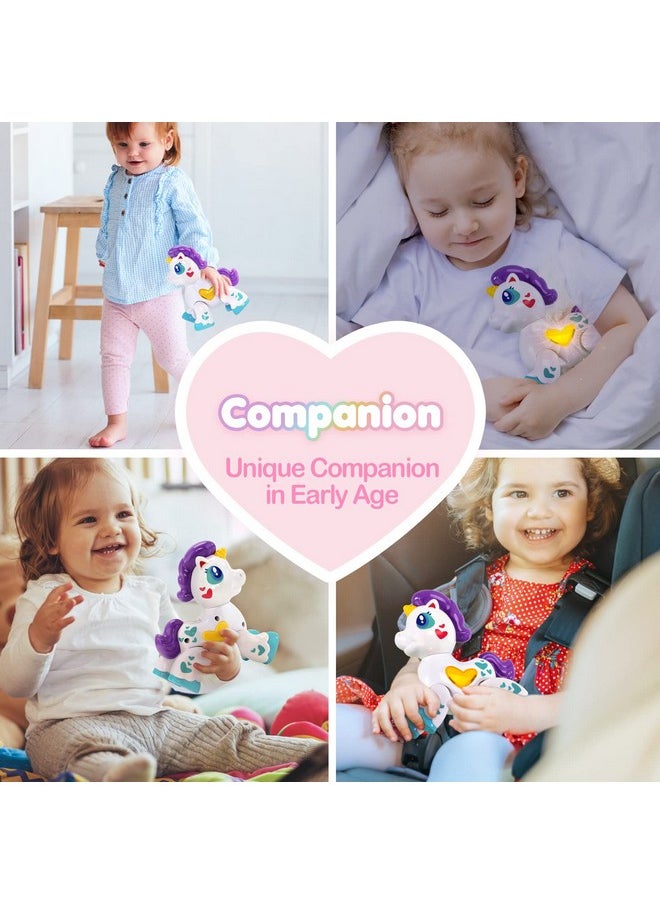 Toys For 1 Year Old Girl Toddler Girl Toys Unicorn Musical Light Up Baby Girls, Interactive Travel One Year Old Girl Christmas Stocking Stuffers