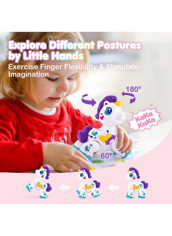 Toys For 1 Year Old Girl Toddler Girl Toys Unicorn Musical Light Up Baby Girls, Interactive Travel One Year Old Girl Christmas Stocking Stuffers