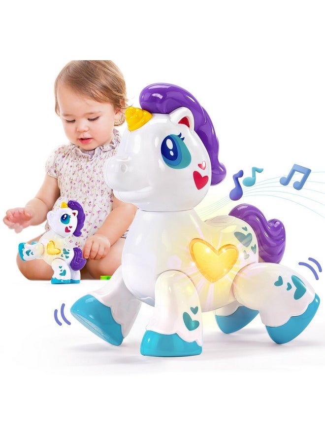 Toys For 1 Year Old Girl Toddler Girl Toys Unicorn Musical Light Up Baby Girls, Interactive Travel One Year Old Girl Christmas Stocking Stuffers