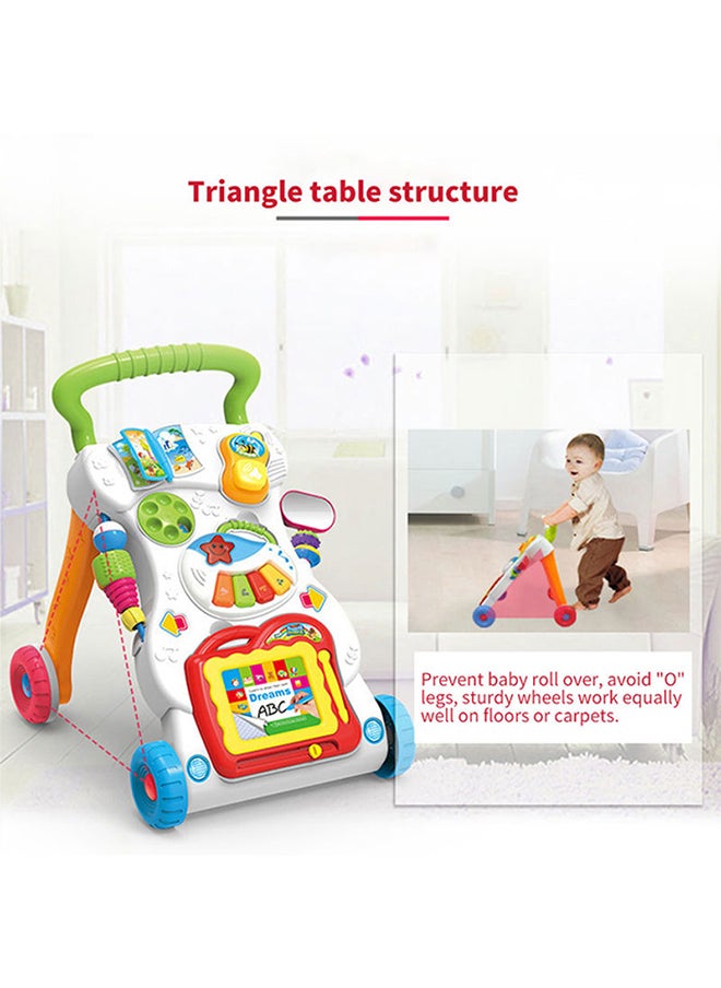 Multifunctional Baby Activity Musical Walker With Drawing Board And Toddler Toys