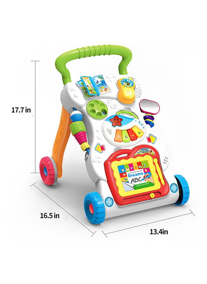 Multifunctional Baby Activity Musical Walker With Drawing Board And Toddler Toys