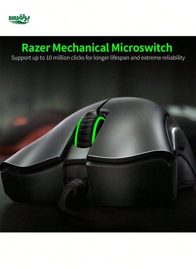 RAZER Razer DeathAdder Essential Gaming Mouse: 6400 DPI Optical Sensor - 5 Programmable Buttons - Mechanical Switches - Non-Slip Side Grips