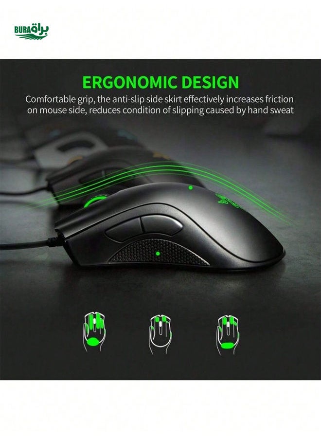 RAZER Razer DeathAdder Essential Gaming Mouse: 6400 DPI Optical Sensor - 5 Programmable Buttons - Mechanical Switches - Non-Slip Side Grips