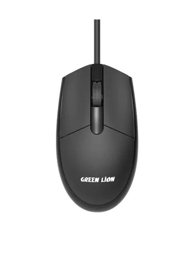 GKM-100 Wired Keyboard and Mouse / Durable Build / Elegant Design / Wide Compatibility / Non-Slip Base / 8 Million / Times Keystroke Life / 1000 dpi Mouse / 1.5 Meters Wire - Black