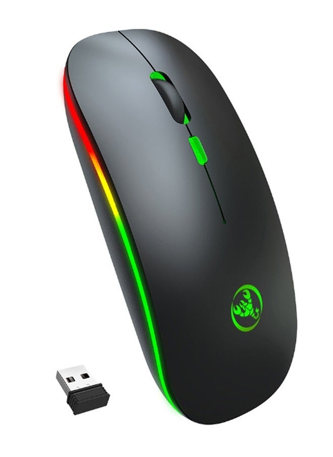 Bluetooth Gaming Mouse With USB Adapter Computer Mouse for PC/Tablet/Desktop/Office/Games