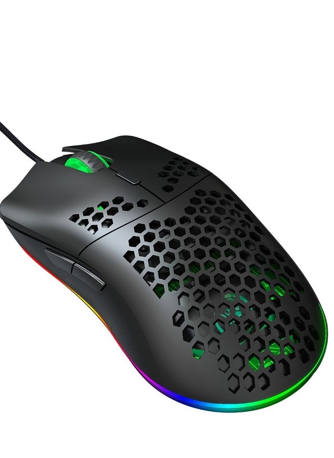 Wired Gaming Mouse With Lightweight Honeycomb Shell Computer Mouse for PC/Tablet/Desktop/Office/Games