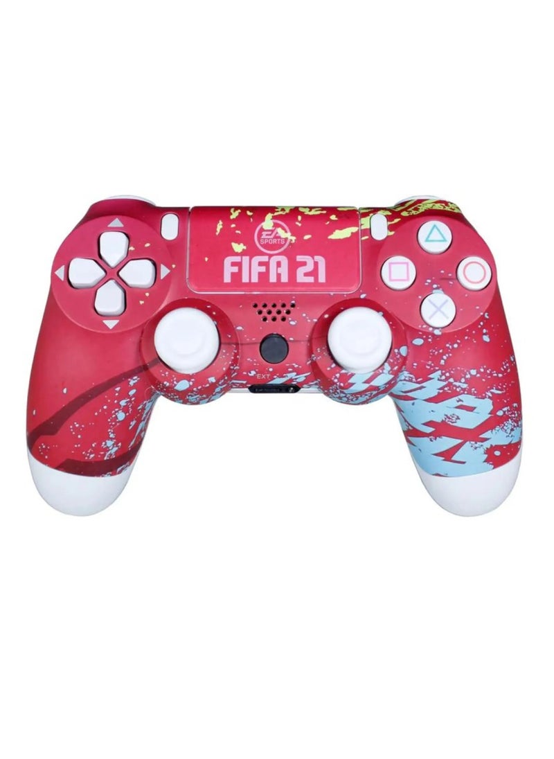 Wireless Controller For PS4 Custom Design Gamepad Joystick For PS4 With Non-Slip Grip Of Both Sides And 3.5mm Audio Jack PS4 Controller Dual Vibration Game Joystick FIFA Print