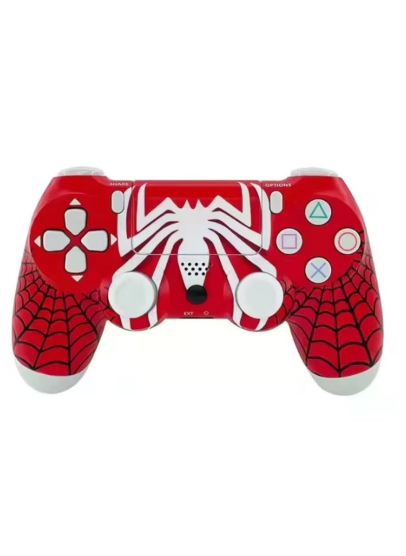 Wireless Controller For PS4 Custom Design Gamepad Joystick For PS4 With Non-Slip Grip Of Both Sides And 3.5mm Audio Jack PS4 Controller Dual Vibration Game Joystick Spider Print