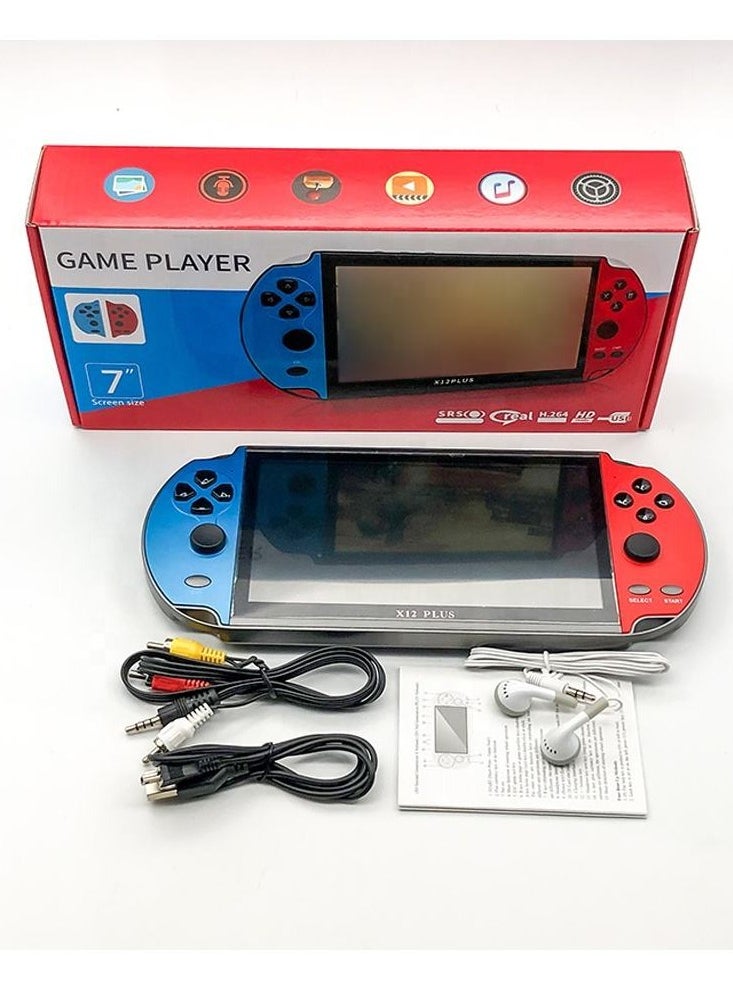 Handheld X12 Plus 7 inch Video Game Console Retro Handheld Games Consoles Built-in Classic Games Rechargeable Battery Portable Style Hand Held Game System