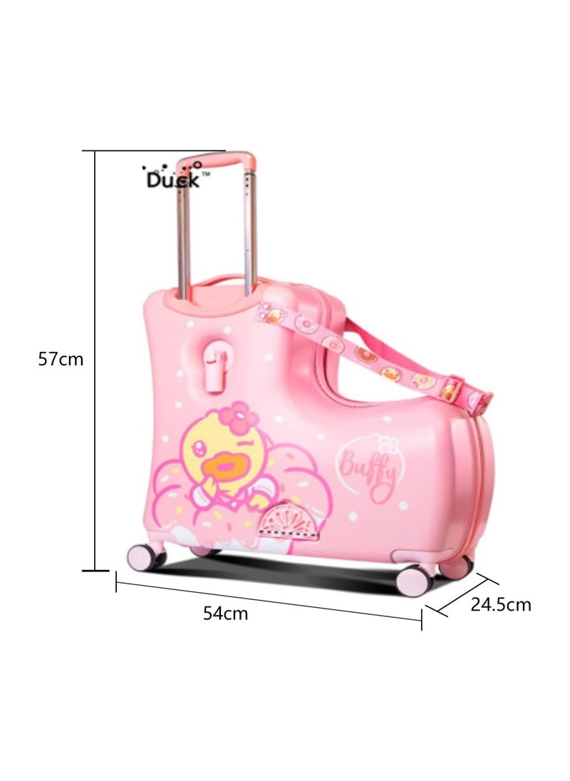 Kids Luggage Set, 22 Inch Children Travel Suitcase, Cartoon Rolling Luggages, Child Trolley Bag