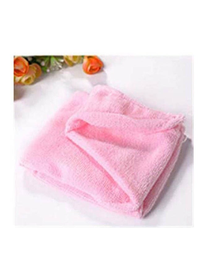 Women Bathroom Super Absorbent Quick Drying Microfiber Bath Towel Hair Dry Cap Salon Towel Pink