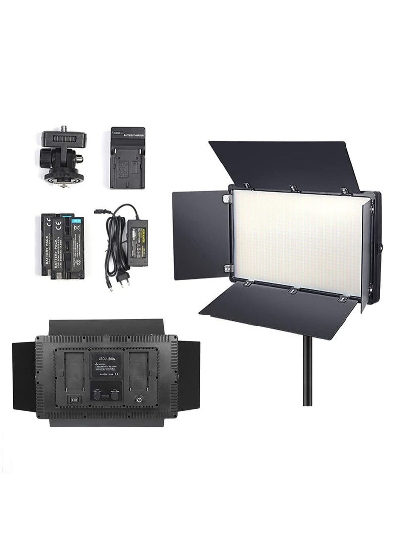PRO LED light 800 light kit, rechargeable and plug powered video camera light, 3200K-5600K video camera light, rechargeable and plug powered video conference Light Live
