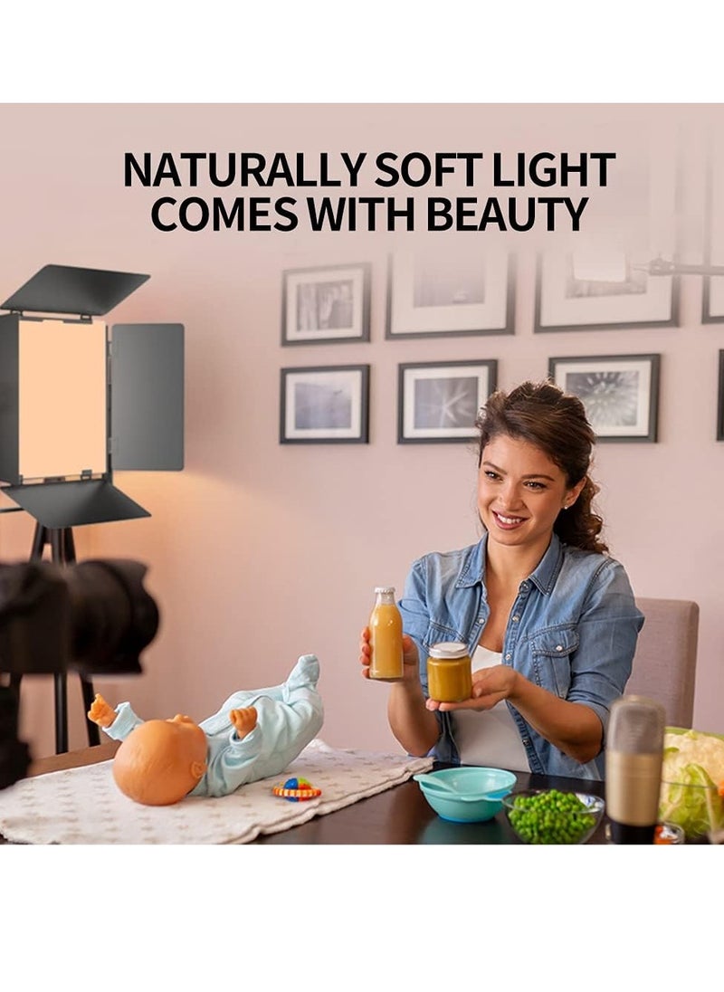 PRO LED light 800 light kit, rechargeable and plug powered video camera light, 3200K-5600K video camera light, rechargeable and plug powered video conference Light Live