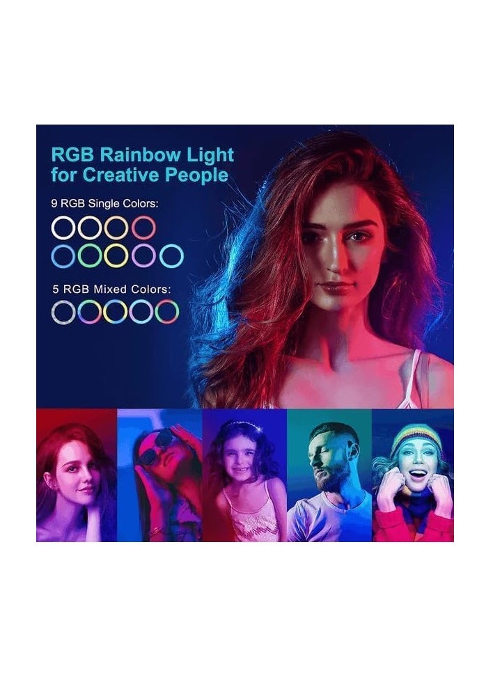 22 Inch Dimmable Circular LED Studio Selfie Ring Light With 90 Inch Tripod Stand Remote And 3 Mobile Phone Holders For Makeup Camera Photography YouTube Video Shoot TikTok Vlog Live Stream