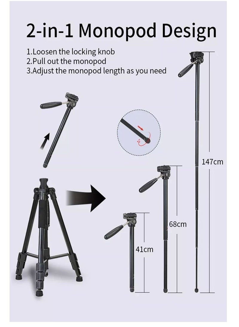 Jmary Professional Aluminium Tripod & Monopod for All DSLR Cameras