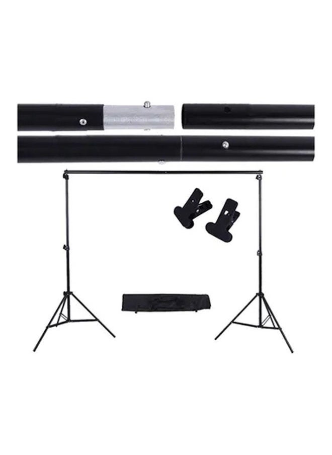 6-Piece Adjustable Background Support Stand Set Black