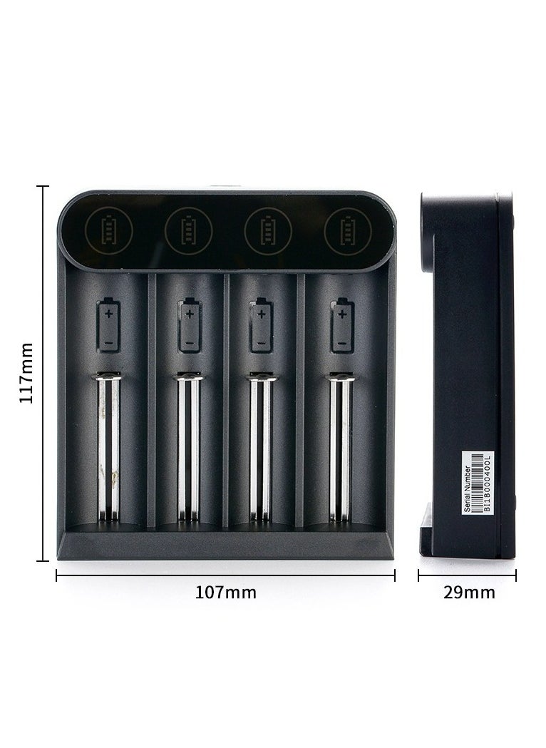 Efest Slim K4 Battery Charger – 4-Slot Charger for Li-ion Rechargeable Batteries