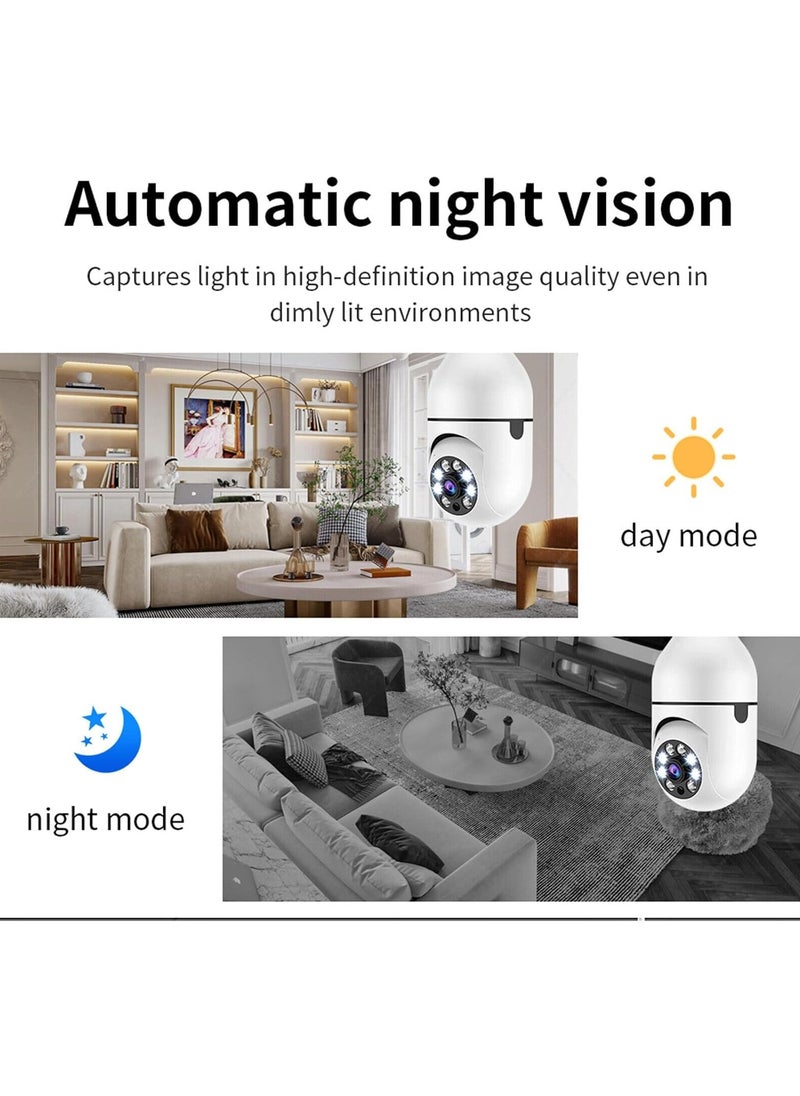 WiFi Panorama Camera u0026 Wireless WIFI Outdoor CCTV Monitor Smart Home Security, Easy To View Install, Your Ultimate Home Sentinel Wireless Light Bulb Monitor Camera 1080P 2MP WiFi Smart Camera Ni