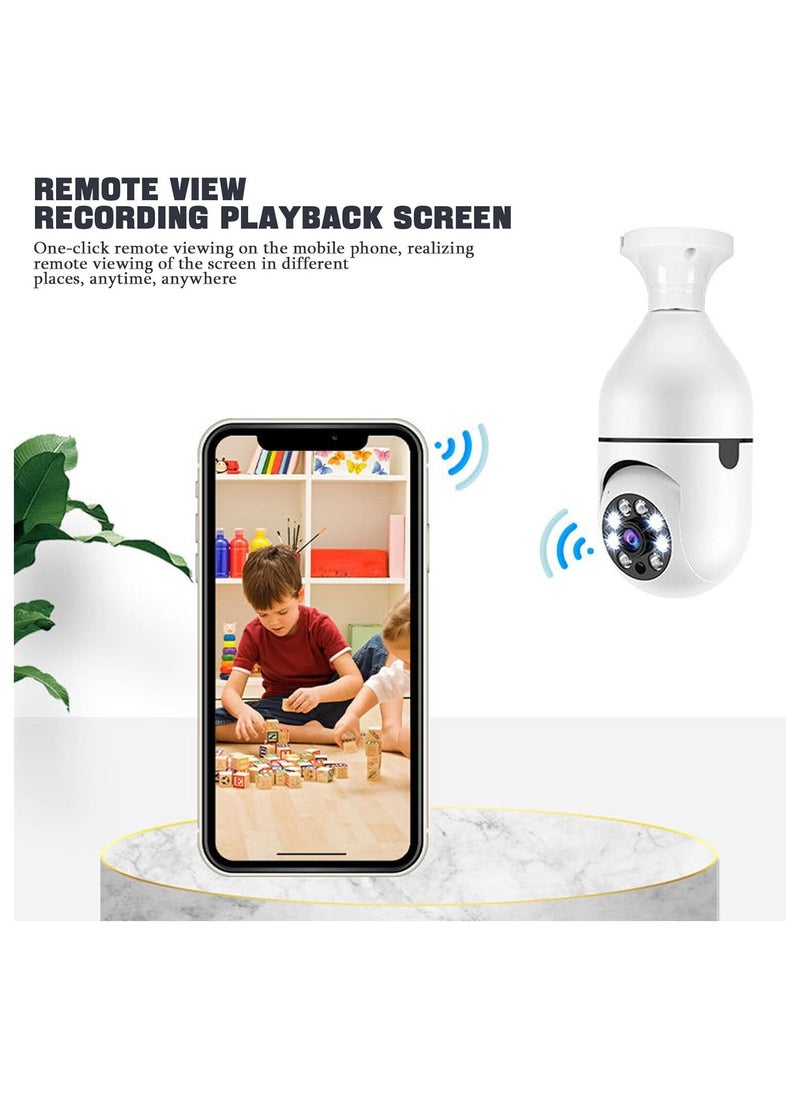 WiFi Panorama Camera u0026 Wireless WIFI Outdoor CCTV Monitor Smart Home Security, Easy To View Install, Your Ultimate Home Sentinel Wireless Light Bulb Monitor Camera 1080P 2MP WiFi Smart Camera Ni